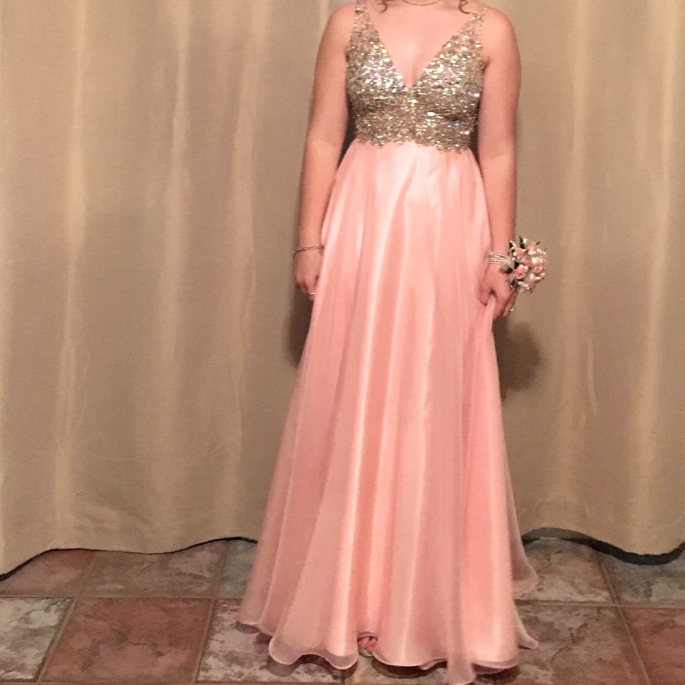 Pink prom dress size 4